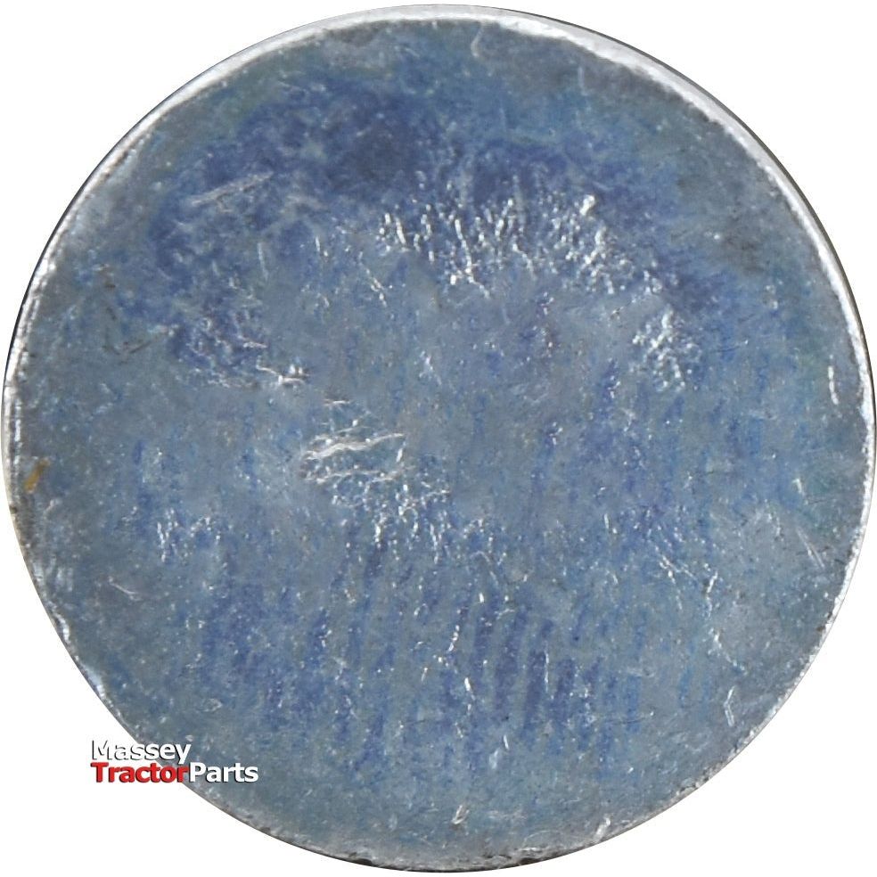 An image of a worn silver coin with illegible markings, alongside the Sparex logo in the bottom left corner, notably positioned below a Countersunk Head Bolt 2 Nibs With Nut (TF2E) - M10 x 35mm, Tensile strength 8.8 (25 pcs. Box) | Sparex Part No.S.78805.