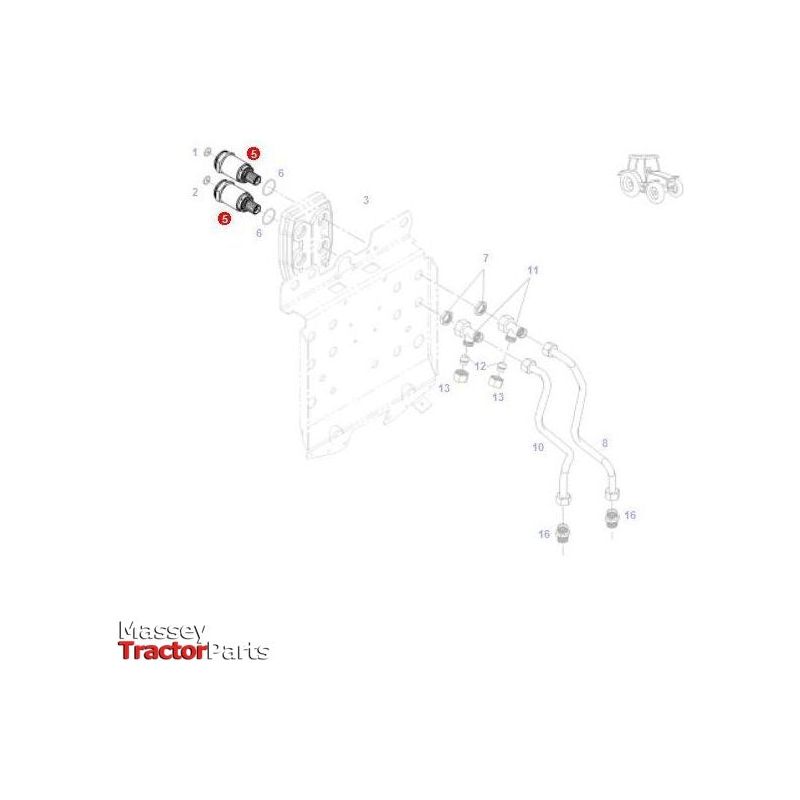 Fendt Coupler Fitting - G718960110011 | OEM | Fendt parts | Tractor Spool Valves-Fendt-Farming Parts,Hydraulic Couplings,Hydraulics,Tractor Parts