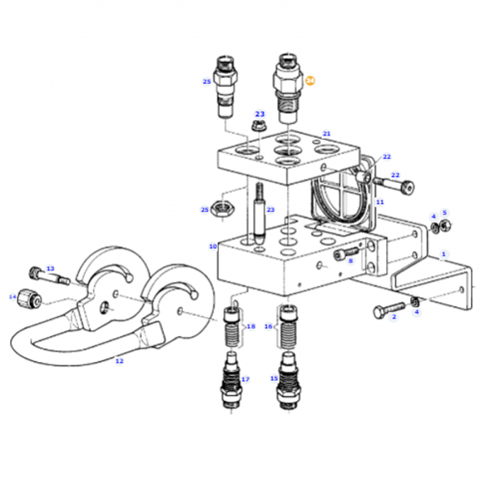 Coupler Plug - F524893580090 - Massey Tractor Parts