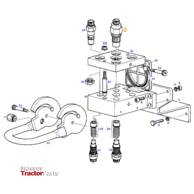 Fendt Coupler Plug - F524893580090 | OEM | Fendt parts | Tractor Spool Valves-Fendt-Farming Parts,Hydraulic Couplings,Hydraulics,Tractor Parts
