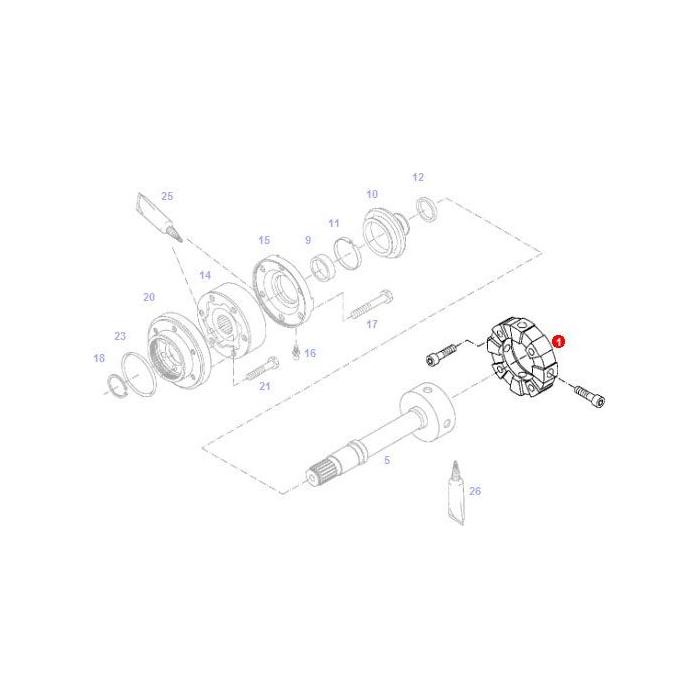 Coupling - G716150200040 - Massey Tractor Parts