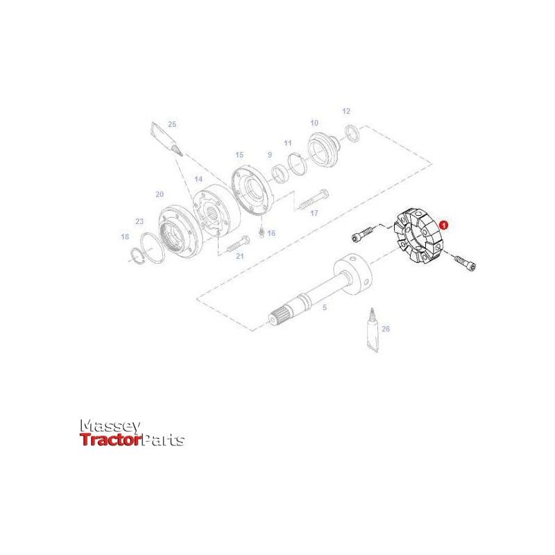 Fendt Coupling - G716150200040 | OEM | Fendt parts | PTO-Fendt-Axles & Power Train,Farming Parts,Tractor Parts,Tractor PTO,Transmission