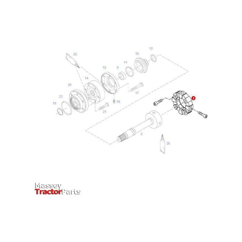Fendt Coupling - G716150200040 | OEM | Fendt parts | PTO-Fendt-Axles & Power Train,Farming Parts,Tractor Parts,Tractor PTO,Transmission