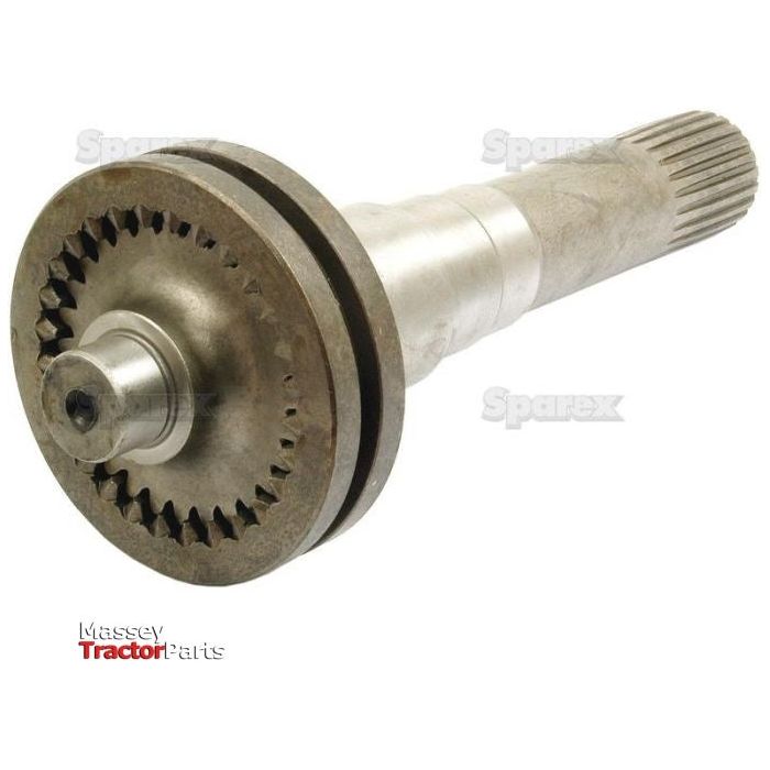 A metallic gear shaft component with a toothed outer ring and splined end, labeled "Coupling & Shaft Assembly | Sparex Part No.S.66126" at the bottom left corner, from the brand Sparex, and compatible with Ford New Holland tractor parts.