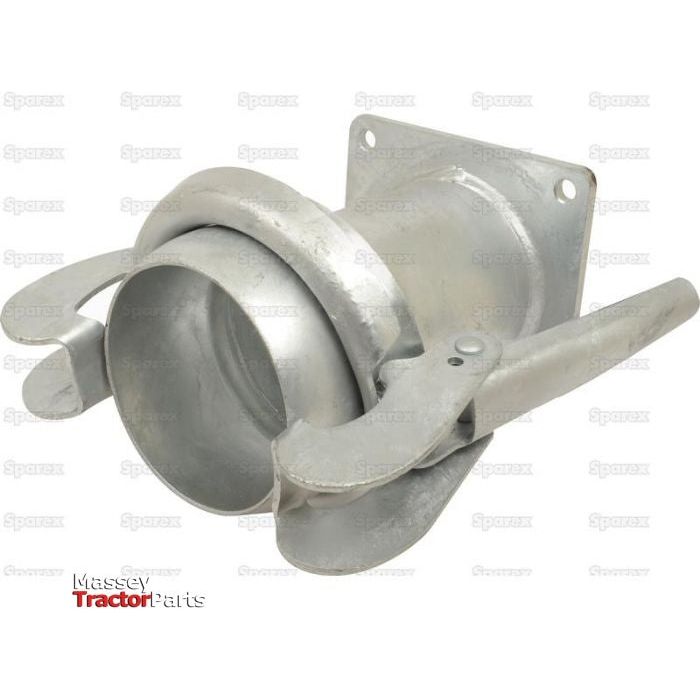 Coupling with Square Flange Short - Male 5'' (133mm) x (125mm) (Galvanised) - S.119435 - Farming Parts