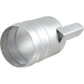 Image of the Sparex Coupling with Hose End and Handle - Male 6'' (150mm) x 6'' (150mm) (Galvanised), featuring a circular hose end on one side and a square mounting bracket on the other, suitable for various applications.