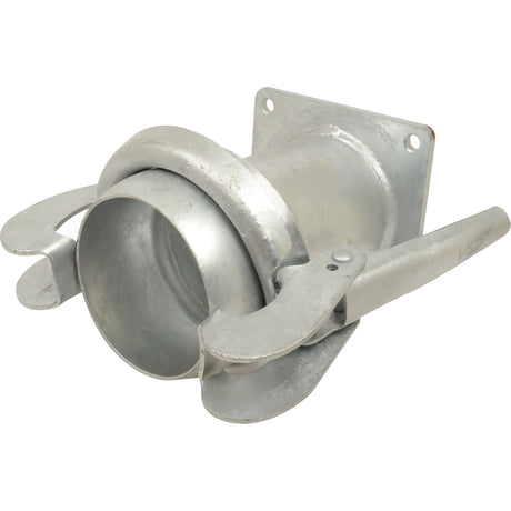 Coupling with Square Flange Short - Male 6'' (159mm) x (150mm) (Galvanised) - S.119436 - Farming Parts
