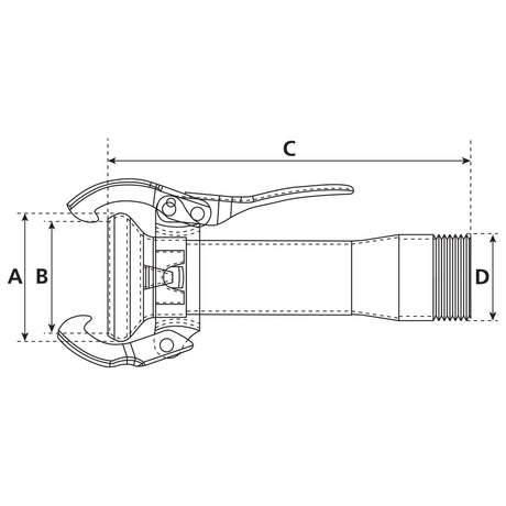 Coupling with Threaded End - Female 3'' (89mm) x 3''  (Galvanised) - S.103178 - Farming Parts