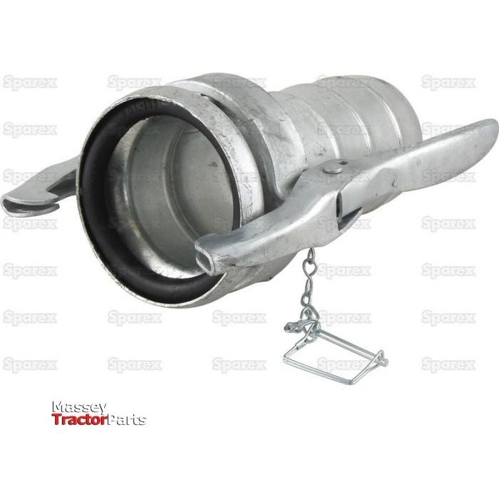 Coupling with hose end - Female 5'' (133mm) x5'' (133mm) (Galvanised) - S.136653 - Farming Parts