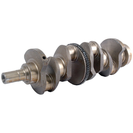 A metallic crankshaft with multiple lobes and a 4.4'' stroke gear, designed for Ford vehicles by Sparex, is shown against a white background.