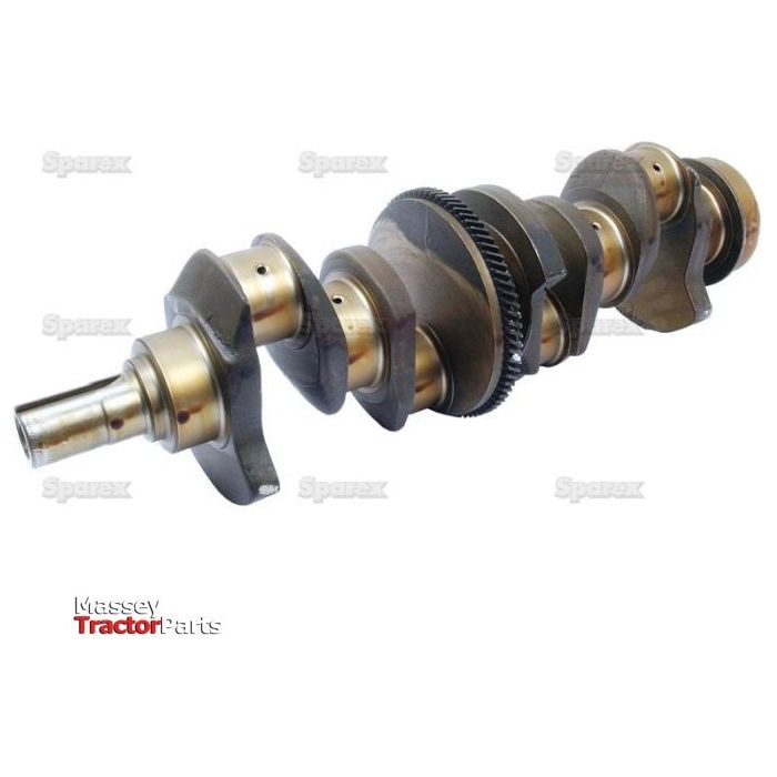 A Sparex Crankshaft (4 Cyl.) for Ford is displayed against a white background, with the Massey Tractor Parts logo in the bottom left corner. The durable Sparex Part No. S.66042 demonstrates exceptional quality, ideal for enhancing your Ford engine's performance.