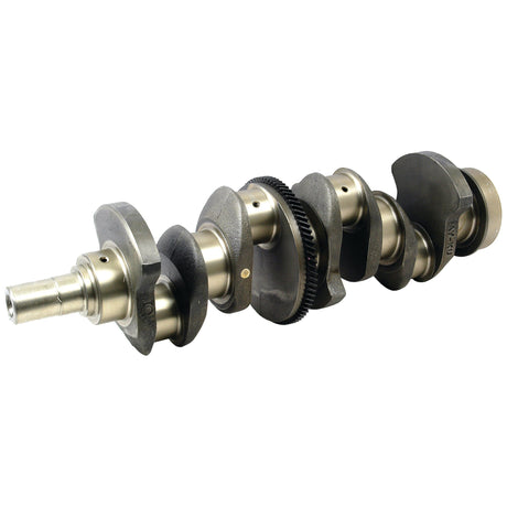 The Sparex Crankshaft (4 Cyl.) Ford | Sparex Part No.S.66141, designed with multiple counterweights and gear teeth, ensures optimal performance for internal combustion engines. Perfectly suited for a Ford engine, it promises reliability and efficiency.