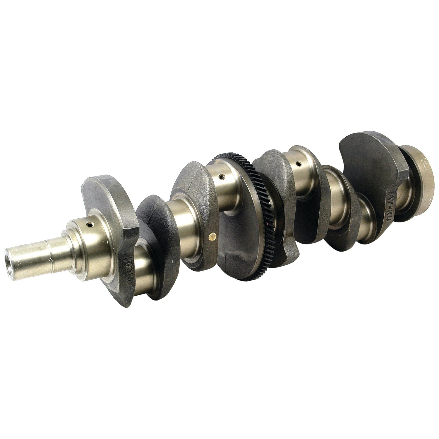 The Sparex Crankshaft (4 Cyl.) Ford, Part No. S.66141, a metallic engine component compatible with Ford engines and designed with multiple connecting rod journals and counterweights, is displayed against a white background.
