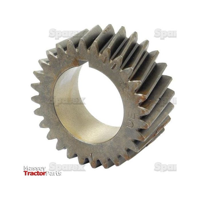 A crankshaft gear with straight teeth, designed for machinery, displayed on a plain white background. The logos "Massey Tractor Parts" and "Sparex" appear multiple times on the image, emphasizing its quality and reliability. Product Name: Crankshaft Gear - S.41851. Brand Name: Sparex.
