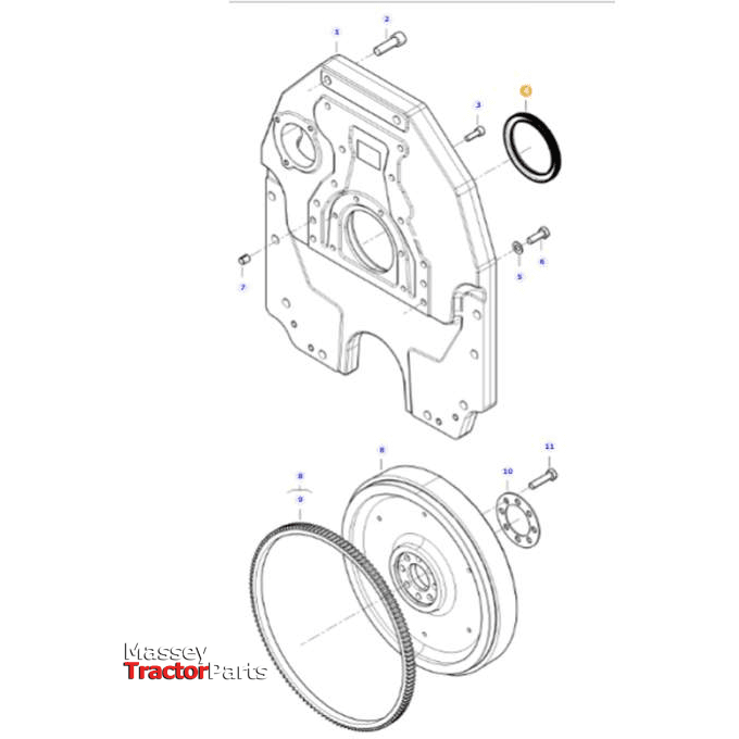 Massey Ferguson Crankshaft Seal - V837091172 | OEM | Massey Ferguson parts | Flywheels & Components-Massey Ferguson-Block Components,Crankshaft Seals,Engine & Filters,Engine Parts,Farming Parts,Tractor Parts