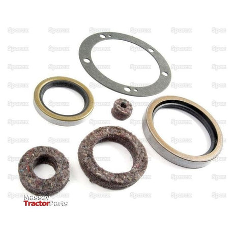 A set of various gaskets and seals, including metal and felt rings of different sizes, arranged on a white background. The Sparex logo is visible in the bottom left corner, indicating it as part of a quality Crankshaft Seal Kit (Sparex Part No. S.61503).