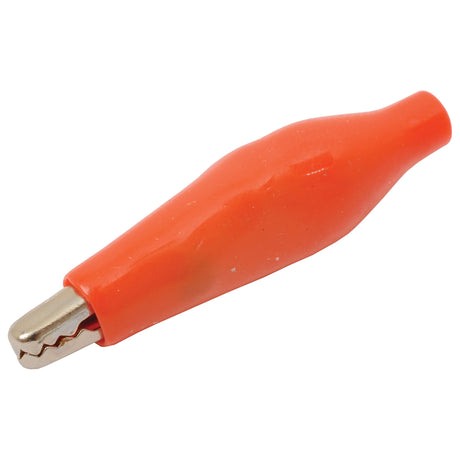 The Sparex Crocodile Clip - 2.0 Amps Red (Sparex Part No. S.24750) features a red plastic cover and is capable of handling up to 2.0 Amps.