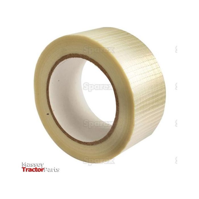 A roll of Cross Weave Reinforced Tape, measuring 50mm x 50m, is displayed against a white background. The logos for Massey Tractor Parts and Sparex are faintly visible over the image. The product is identified as Sparex Part No.S.22712.