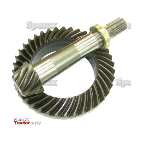 A Crown Wheel & Pinion set for a Massey tractor, featuring Sparex's Part No. S.59316 with metal teeth arranged in a circular formation.