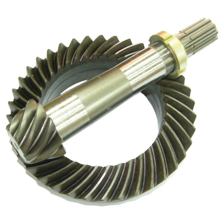 A Crown Wheel & Pinion set (Sparex Part No. S.59316) with spiral bevel gear teeth, showcased on a plain white background—ideal for those in need of Sparex parts for Ford/New Holland tractors.
