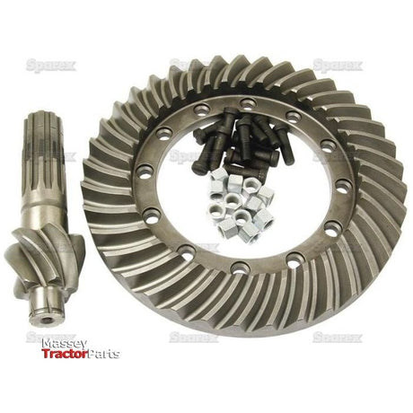 A Sparex Crown Wheel and Pinion, specifically the Sparex Part No. S.40897, including the associated hardware (bolts and nuts), displayed on a white background.