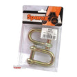 A package containing two Sparex S.25430 D shackles, each with a pin diameter of 13mm and a jaw width of 25.4mm, made from mild steel and zinc plated for extra durability.