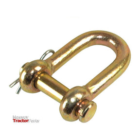 Close-up image of a Sparex D Shackle with an 8mm pin and 13mm jaw width. The Massey Tractor Parts logo is visible in the lower left corner, providing product specifications at a glance.