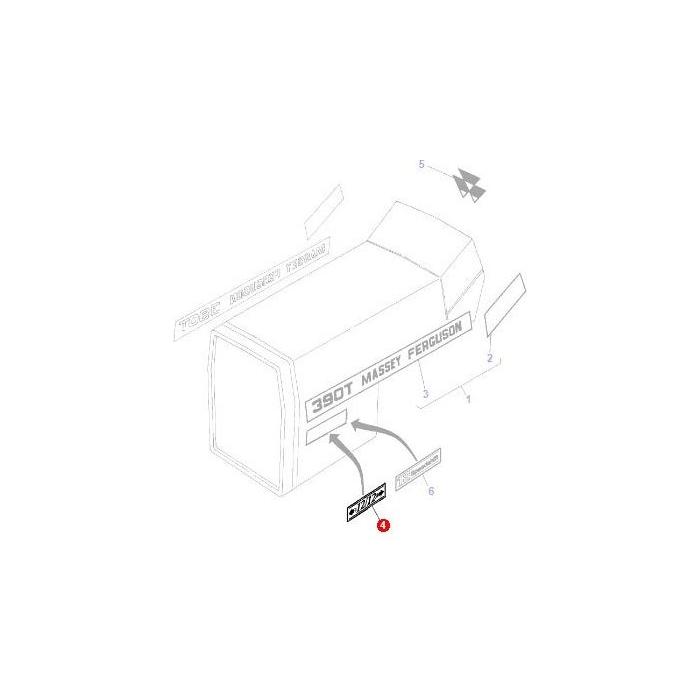Decal 12x12 - 3698049M2 - Massey Tractor Parts