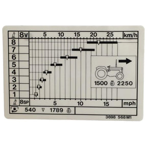 Decal - 3698568M1 - Massey Tractor Parts