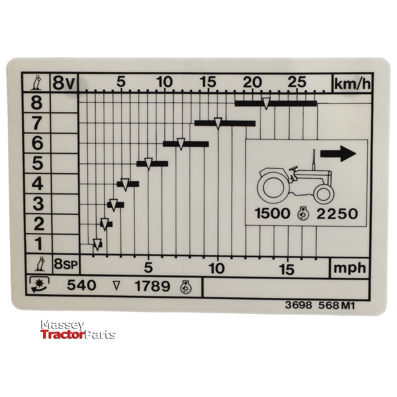 Decal - 3698568M1 - Massey Tractor Parts