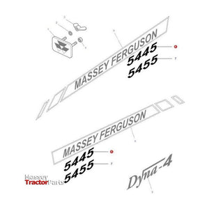 Massey Ferguson Decal - 4273010M1 | OEM | Massey Ferguson parts | Decals & Emblems-Massey Ferguson-Cabin & Body Panels,Decals & Emblems,Farming Parts,Tractor Body,Tractor Parts