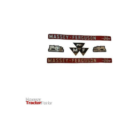 35 Decal Kit - 3406970M91 | OEM |  parts | Decals & Emblems-Massey Ferguson-Cabin & Body Panels,Decals & Emblems,Farming Parts,Tractor Body,Tractor Parts