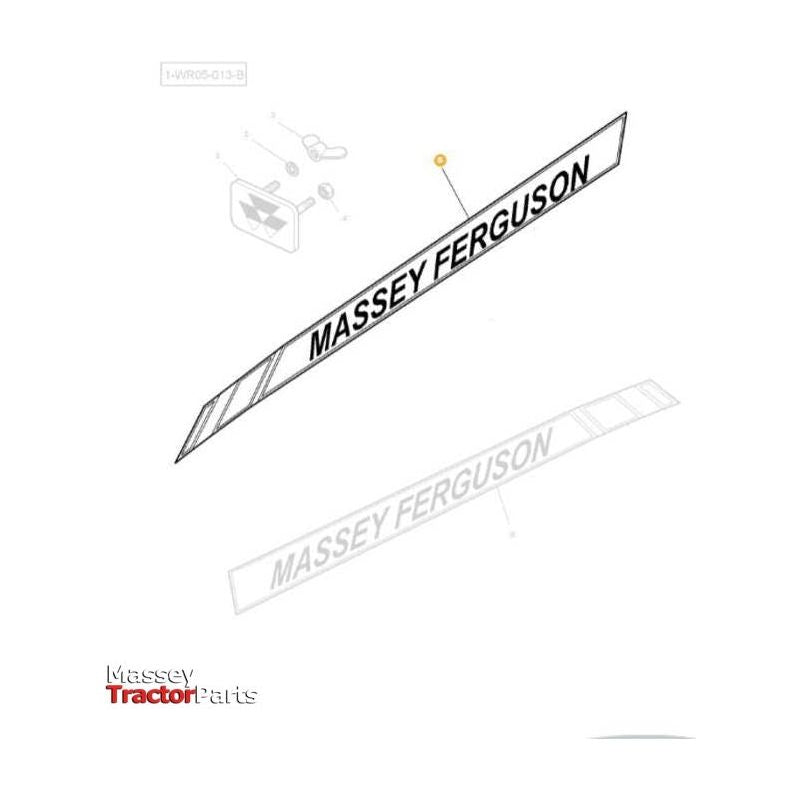 Massey Ferguson Decal Left Hand Bonnet - 4272303M1 | OEM | Massey Ferguson parts | Decals & Emblems-Massey Ferguson-Cabin & Body Panels,Decals & Emblems,Farming Parts,Tractor Body,Tractor Parts