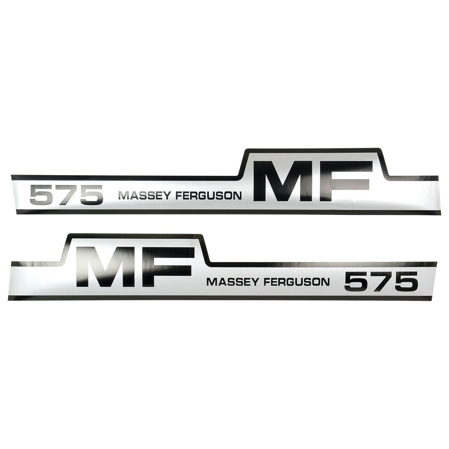 Two identical Sparex Decal Sets for the Massey Ferguson 575, featuring "MF 575" in bold black text on a clean white background (Sparex Part No. S.41195).