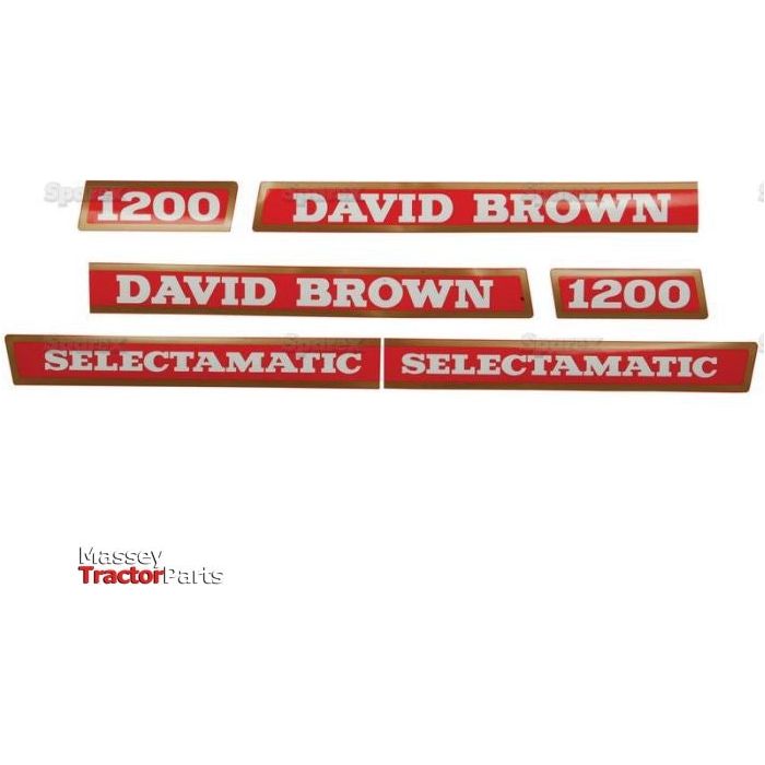 Decal Set - David Brown 1200 - Selectamatic
 - S.63347 - Massey Tractor Parts