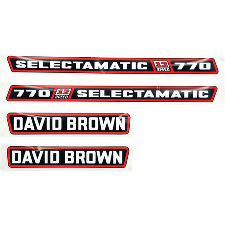 Decal Set - David Brown 770 Selectamatic
 - S.63342 - Massey Tractor Parts