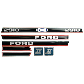 Sparex Decal Set - Ford / New Holland 2910 Force II, Sparex Part No.S.12102, featuring various sizes and designs, including the Ford New Holland logo and the number "II".