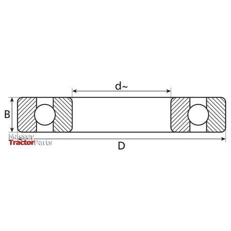 Sparex Deep Groove Ball Bearing (63052RS)
 - S.18135 - Farming Parts