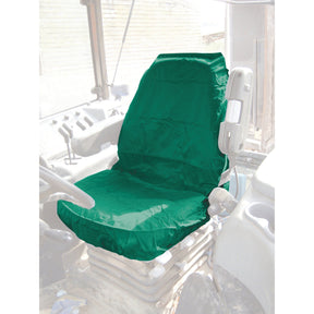 The Sparex Deluxe Seat Cover (Part No. S.71830) for tractors and plants is a green fabric cover designed for the driver’s seat. It extends from the headrest to the base, ensuring a universal fit and providing waterproof protection inside your vehicle.