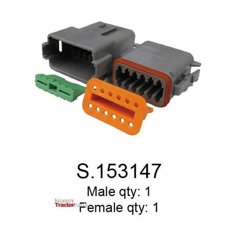 Deutsch DT Connector 12 Pole 2 pcs. (Bag)
 - S.153147 - Farming Parts