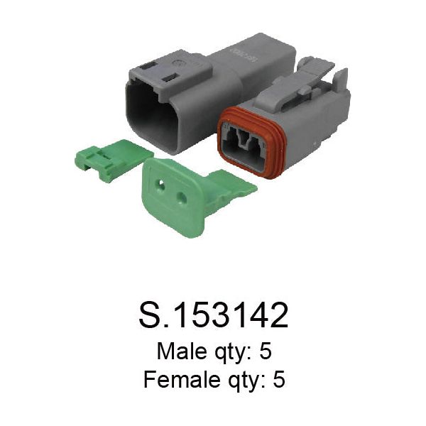 Deutsch DT Connector 2 Pole 10 pcs. (Bag)
 - S.153142 - Farming Parts