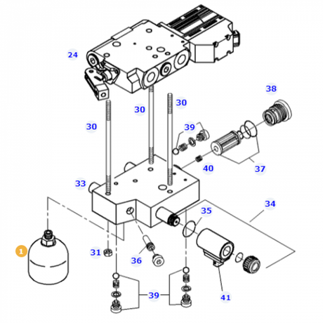 Diaphragm Accumulator - G718960020011 - Massey Tractor Parts