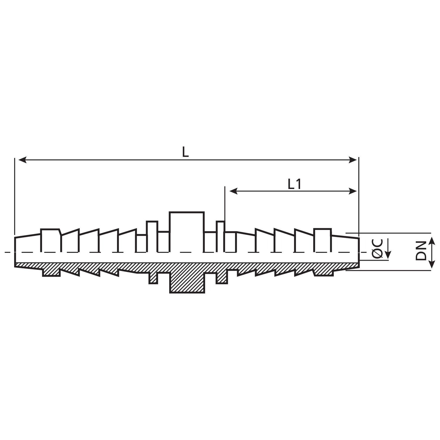 Dicsa Dicsa Hose Joiner 5/16"  Straight (hose break connection) - S.116717 - Farming Parts