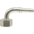 A Sparex Dicsa Metric 24°/60° Hose Insert featuring a hexagonal nut, a 90-degree bend, and a 3/8'' x M16 x 1.5 (10L) female thread swept swivel (Sparex Part No.S.116890).