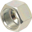 Hexagonal metal nut with internal threading, known as the Dicsa Metric Nut M12 x 1.5 (6L) or Sparex Part No. S.116821.