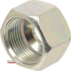 Close-up of a shiny, hexagonal Dicsa Metric Nut M20 x 1.5 (12S) with internal threading, displayed on a plain white background. The lower-left corner shows a partially visible Sparex logo, corresponding to Sparex Part No.S.116830.