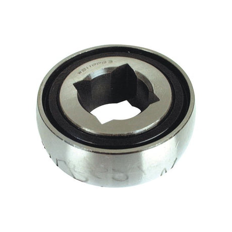 Close-up of the Sparex Disc Harrow Bearing (PDNF155/12) - S.55219, featuring a cylindrical metal design with a square hole in the center, commonly used in mechanical or industrial applications.