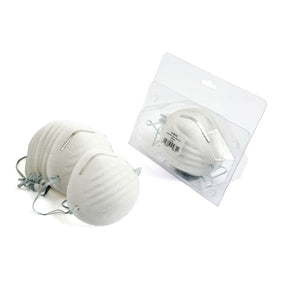 A set of Sparex Disposable Dust Masks, featuring three loose white masks on the left and a packaged Sparex set (Part No. S.5672) containing 10 pieces on the right.