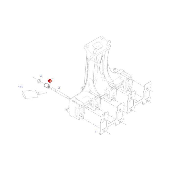 Distance Sleeve - F836200100070 - Massey Tractor Parts