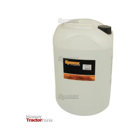 A white plastic container with a black cap labeled "Distilled Water 25 ltr(s), Sparex Part No.S.26627," from the Sparex brand, can hold up to 25 liters of distilled water.